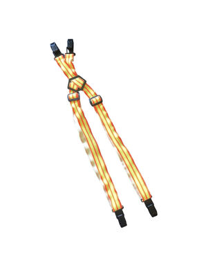 Unisex Fixlock Suspenders One Size Yellow and Orange